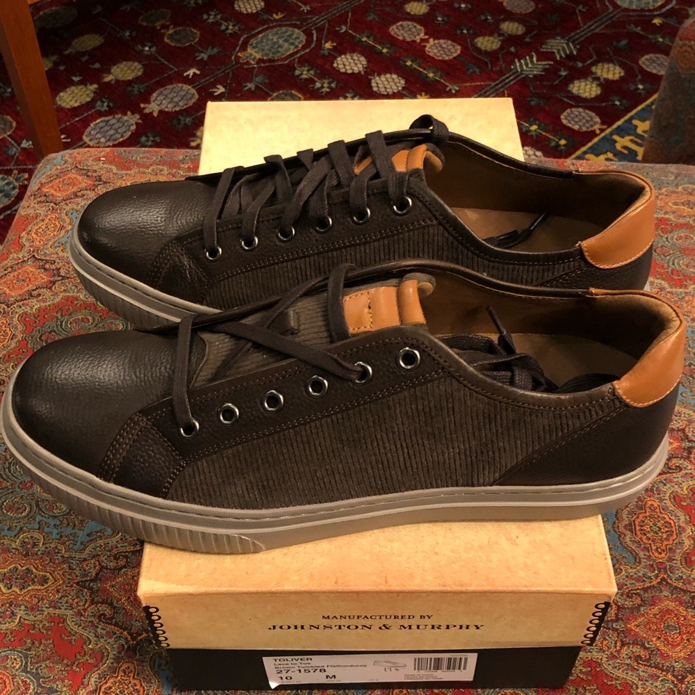 Johnston & Murphy: Toliver Brown Lace to Toe Dressy Sneaker